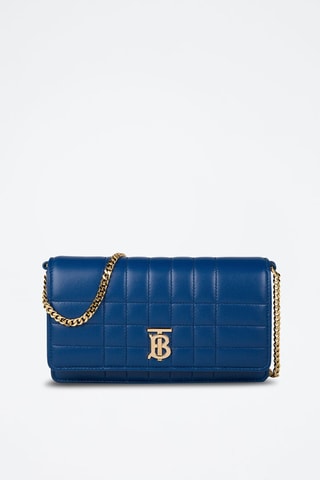 Sac bandoulière en cuir d'agneau Lola - Bleu
