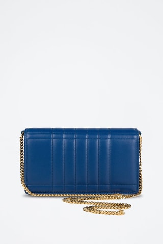 Sac bandoulière en cuir d'agneau Lola - Bleu