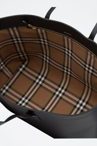 Cabas en cuir London - Noir