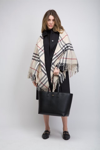 Cabas en cuir London - Noir