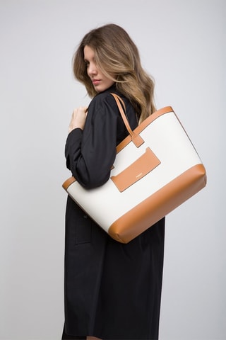 Cabas en cuir London - Blanc