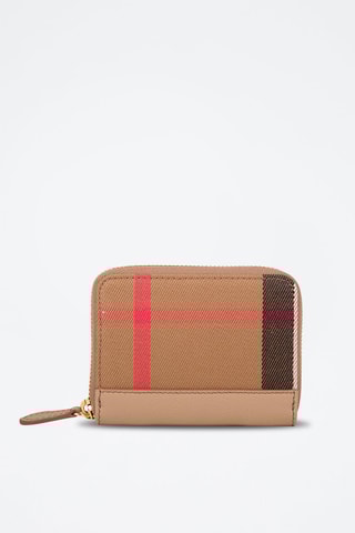 Portefeuille en cuir Ls Mn Zip Around Mx Gbh - Beige