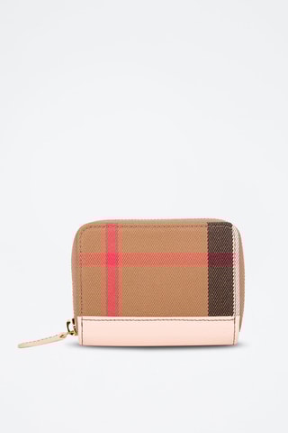 Portefeuille en cuir Ls Mn Zip Around Mx Gbh - Rose poudré