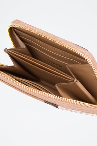 Portefeuille en cuir Ls Mn Zip Around Mx Gbh - Rose poudré