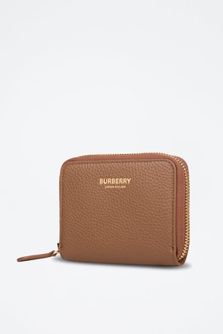 Portefeuille en cuir Ls Mn Zip Around Lgl - Marron