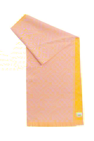 Écharpe en laine Mon Jqd - Rose et jaune