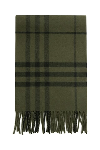 Écharpe en laine Giant Check - Kaki