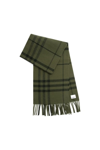 Écharpe en laine Giant Check - Kaki