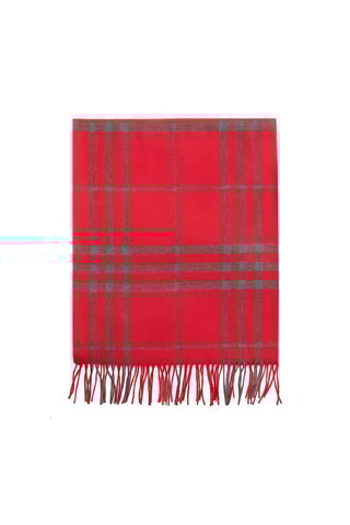 Écharpe en laine Giant Check - Rouge