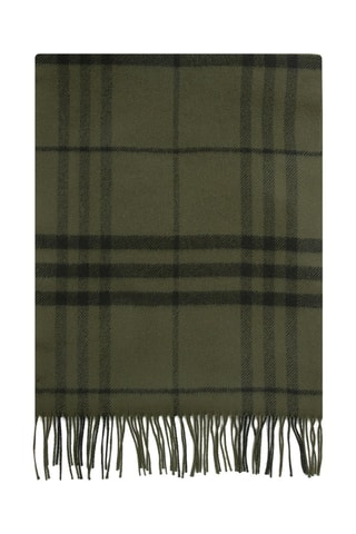 Écharpe en laine Giant Check - Kaki