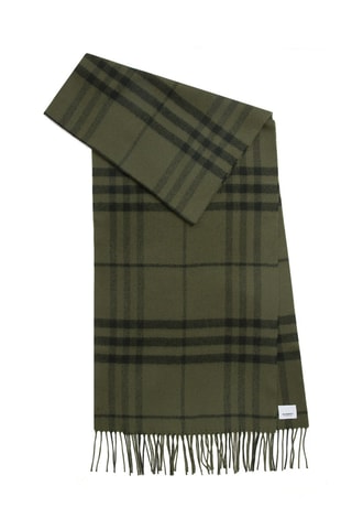 Écharpe en laine Giant Check - Kaki