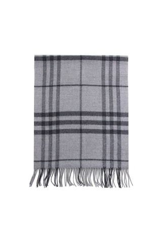 Écharpe en laine Giant Check - Gris