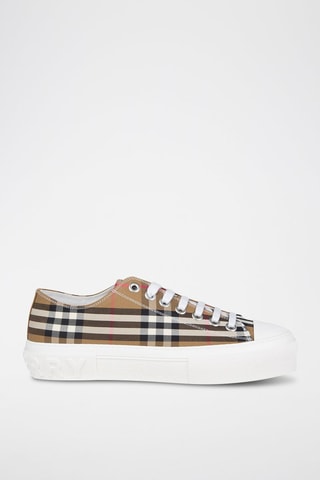 Baskets Jack Check - Taupe et marron