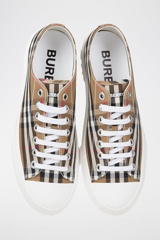 Baskets Jack Check - Taupe et marron