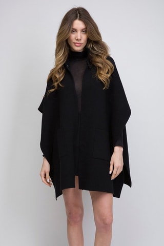 Poncho en cachemire Full Milano - Noir