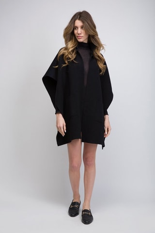 Poncho en cachemire Full Milano - Noir