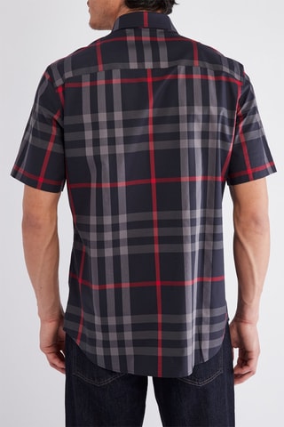 Chemise Claverdon Ss Chk - Gris et bleu nuit