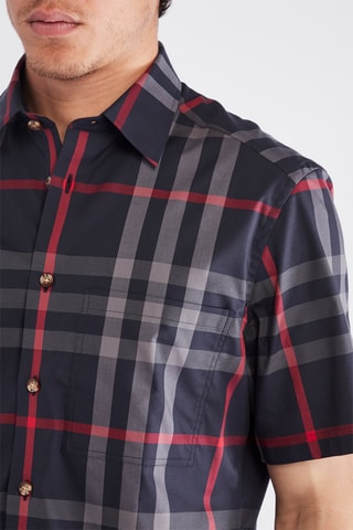 Chemise Claverdon Ss Chk - Gris et bleu nuit