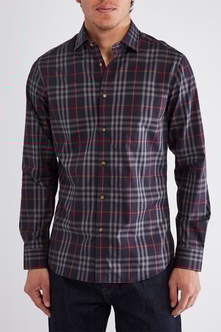 Chemise Shefford Ls Chk - Bleu nuit et gris