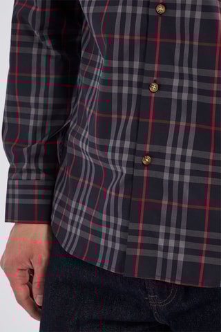 Chemise Shefford Ls Chk - Bleu nuit et gris