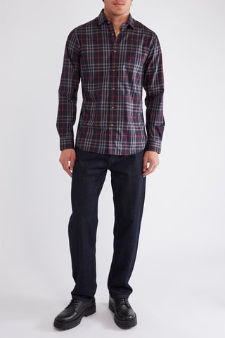 Chemise Shefford Ls Chk - Bleu nuit et gris