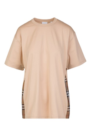T-shirt Caris Check - Beige