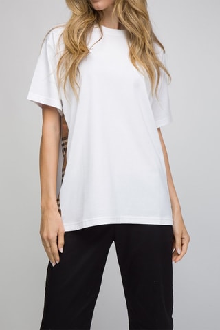 T-shirt Caris Check - Blanc