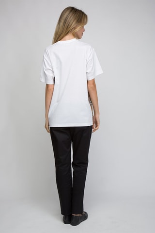 T-shirt Caris Check - Blanc