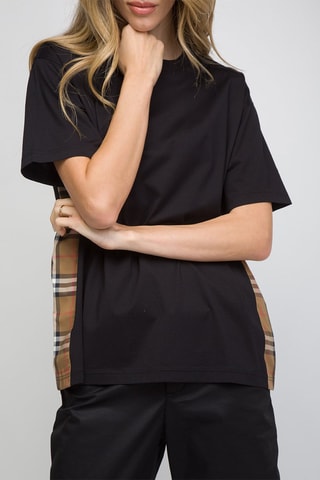T-shirt Caris Check - Noir