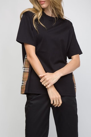 T-shirt Caris Check - Noir