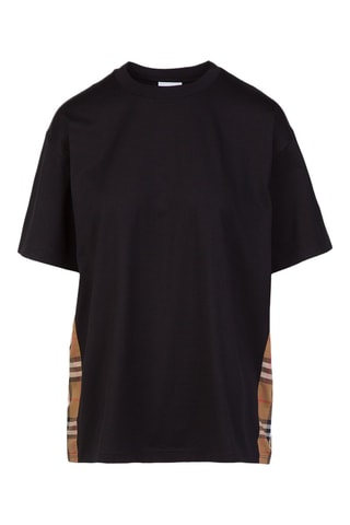 T-shirt Caris Check - Noir