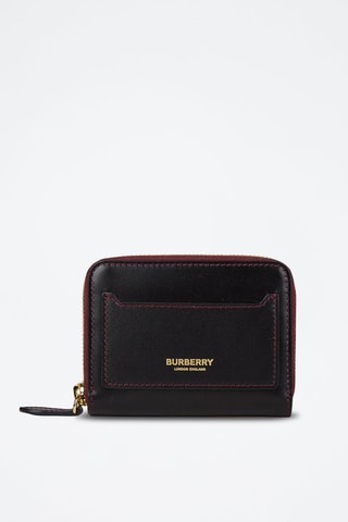 Portefeuille en cuir Mn Zip Around - Noir