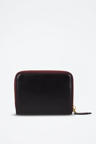 Portefeuille en cuir Mn Zip Around - Noir