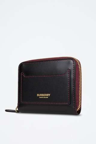Portefeuille en cuir Mn Zip Around - Noir
