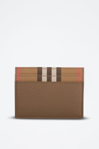 Porte-cartes en cuir Sandon Erath - Beige et marron