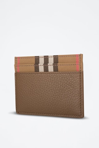 Porte-cartes en cuir Sandon Erath - Beige et marron