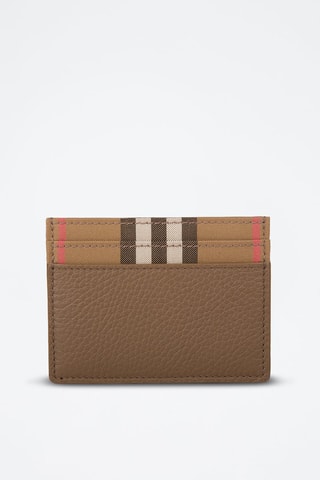 Porte-cartes en cuir Sandon Erath - Beige et marron