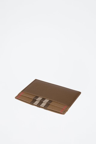 Porte-cartes en cuir Sandon Erath - Beige et marron