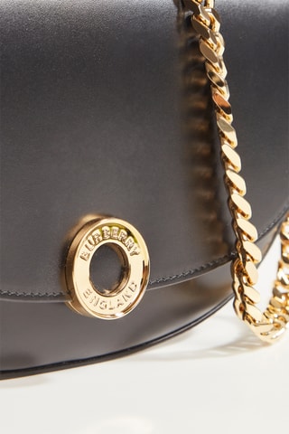 Sac bandoulière en cuir Claudine - Noir