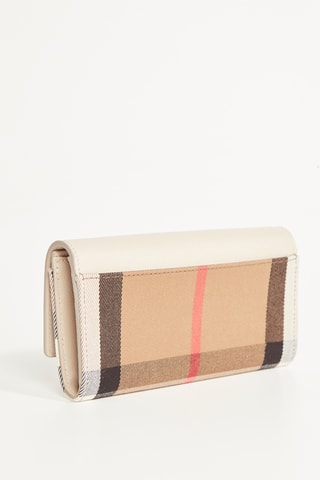 Portefeuille en cuir Halton - Crème