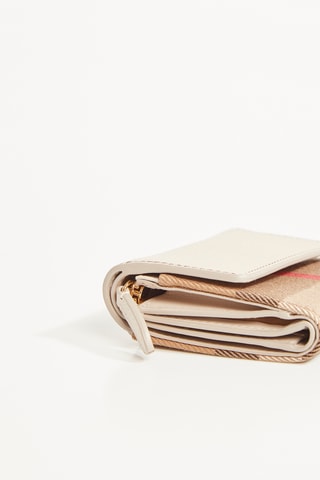 Portefeuille en cuir MX GBH - Crème