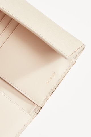 Portefeuille en cuir MX GBH - Crème