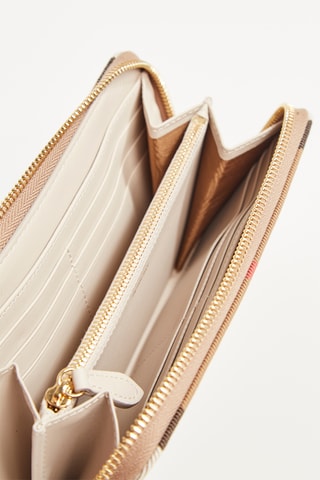 Compagnon en cuir LG ZIP - Beige