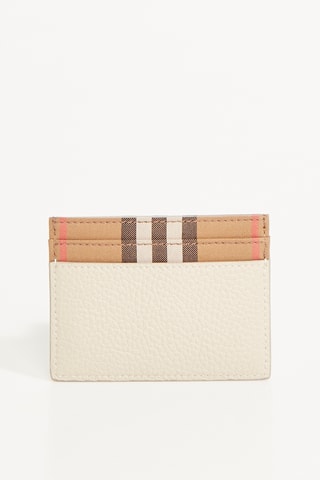 Porte-cartes en cuir Sandon - Crème