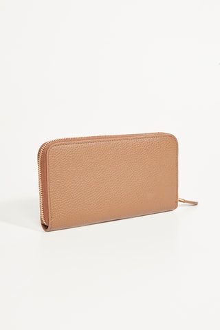 Portefeuille en cuir MN ZIP - Marron