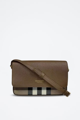 Sac bandoulière en cuir Hampshire - Marron et noir