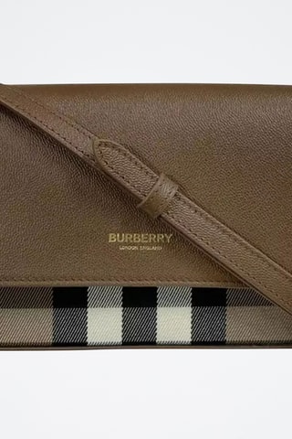 Sac bandoulière en cuir Hampshire - Marron et noir