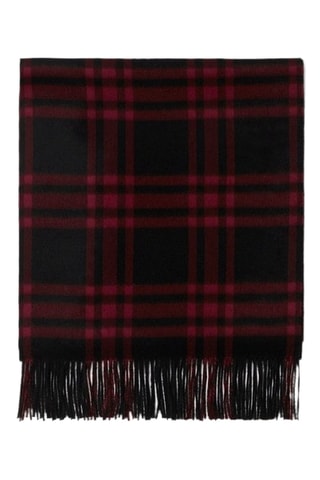 Echarpe en cachemire - Noir et rouge