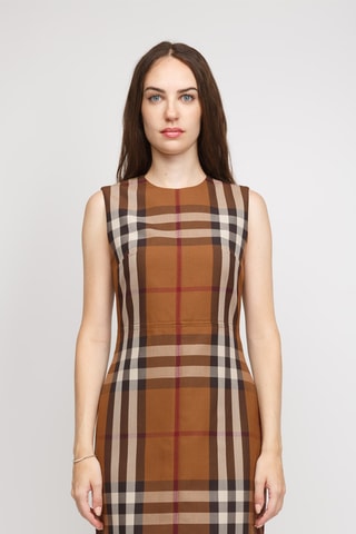 Robe droite en laine Sofi - Marron