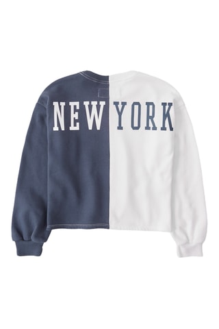Sweat - Blanc et bleu marine